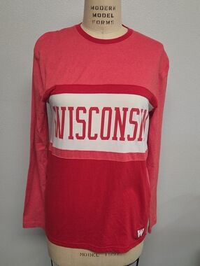 Under Armour Red & White Wisconsin Long-Sleeve Graphic Tee